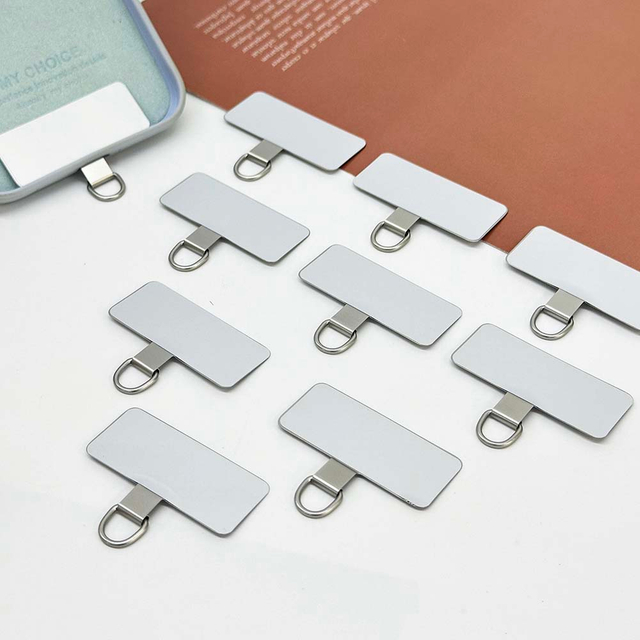 Fiasrel 2/10pcs Stainless Steel Universal Mobile Phone Lanyard Patch Metal Safety Ultra-thin Mobile Phone Strap Accessories