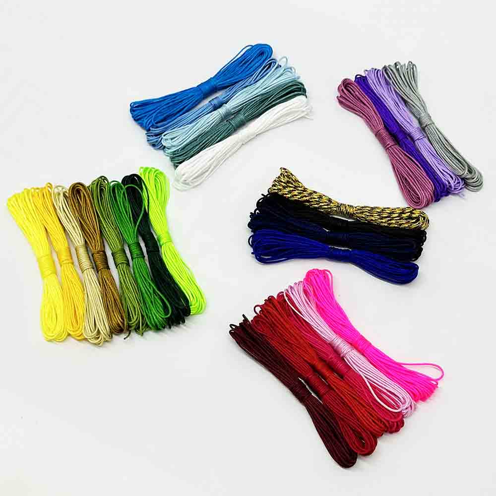 Fiasrel 1.0mm 10Yards 20Yards Nylon Cord Rope Chinese Knot Macrame Cord Rope Colorful Jade Thread for Jewelry Making Bracelet DIY Friendship Bracelet Making