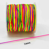 Fiasrel 0.8/1.0/1.5/2.0mm Rainbow Nylon Cord Thread Bracelet Braided String Chinese Knot Macrame Cord for Beading, Bracelets & Necklaces Jewelry Crafting
