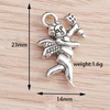 Fiasrel 20pcs Angel Cupid Charms Retro Alloy Angel Pendant for Necklaces Bracelets Earrings Keychains Craft Supplies