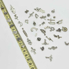 Fiasrel 50pcs 50 Types Vintage Metal Silver Alloy Charms Pendant for DIY Handmade Bracelets Neacklaces Earrings DIY Jewelry Accessories