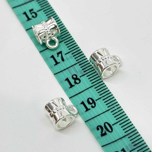 Fiasrel 20/50pcs Antique Alloy Pendant Clasp Bail Beads Loose Spacer Beads Connectors for DIY Necklace Bracelet Jewelry Making Supplies