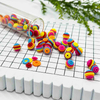 Fiasrel 20/50pcs 10-20mm Straight Hole Rainbow Detachable Acrylic Bayberry Ball Beads for Jewelry Making DIY Fashion Special Cute Bracelet Necklace Earrings