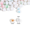 Fiasrel 20/50pcs 3D Cat Paw Spacer Acrylic Cat Paw Print Beads Cute Animal Print Shaped Acrylic Beads for Bracelet Necklace Earring Jewellery Making DIY Crafts