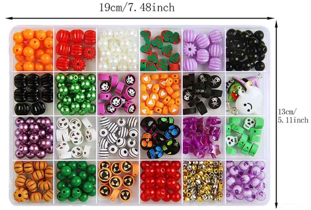 Fiasrel 1Box festive Acrylic Round Beads Kit size