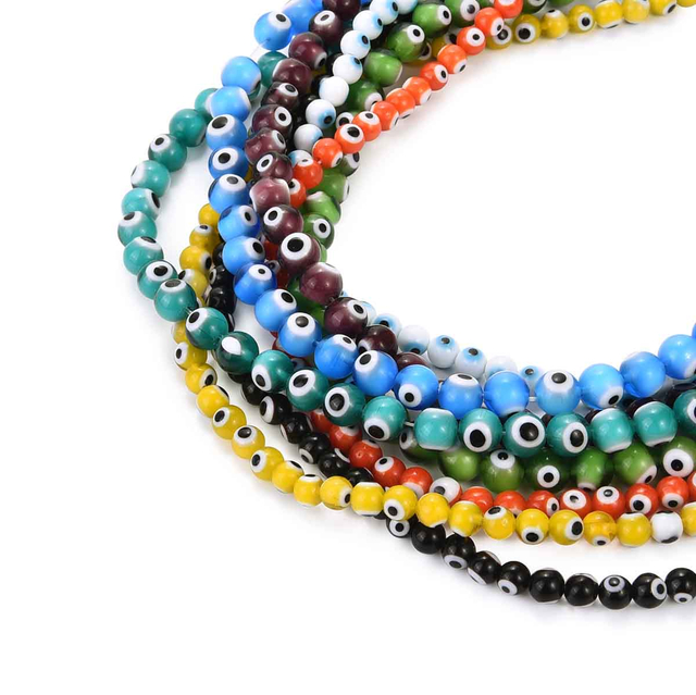 Fiasrel 1bundle New Jewelry 2025 Round Beads Evil Eye Type