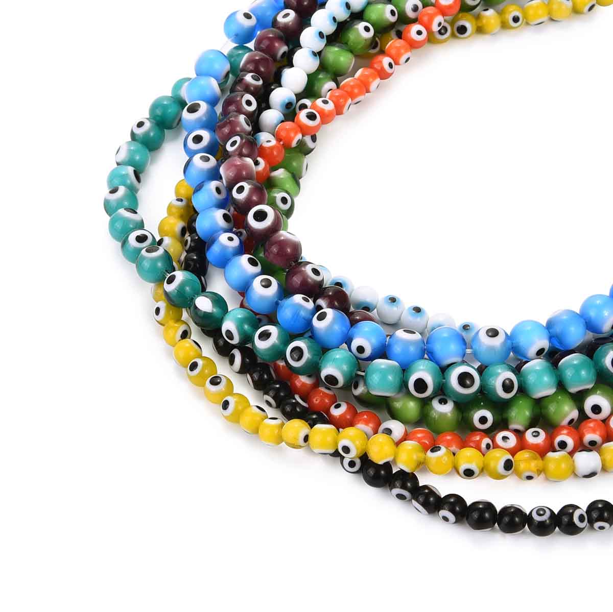 Fiasrel 1bundle New Jewelry 2025 Round Beads Evil Eye Type