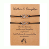 Fiasrel Mother's Day Bracelet Popular 2Pieces/Set Charm Couple Friendship Bracelet Hand-woven 