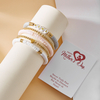 Fiasrel Mother's Day Gift Bohemian Style MAMA Pendant Clay Folded Bracelet Set 