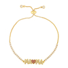 Fiasrel Arrival Dainty Mother'S Day Gift Bracelet Fashion Design Copper Zircon Letter MAMA Bangle 