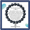 Fiasrel Mother's Day Mom Gift Angel Pendant Bracelet Amethyst Bracelet Obsidian Agate Stone Beads Cards Bracelet 