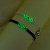 Fiasrel I LOVE YOU Beaded Heart Glow in the Dark Magnetic Luminous Letter Rope Magnet Couple Bracelet Set Gift