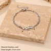 Fiasrel Personalized Mothers Day Gift Jewelry Gold Plated Stainless Steel Bracelets 