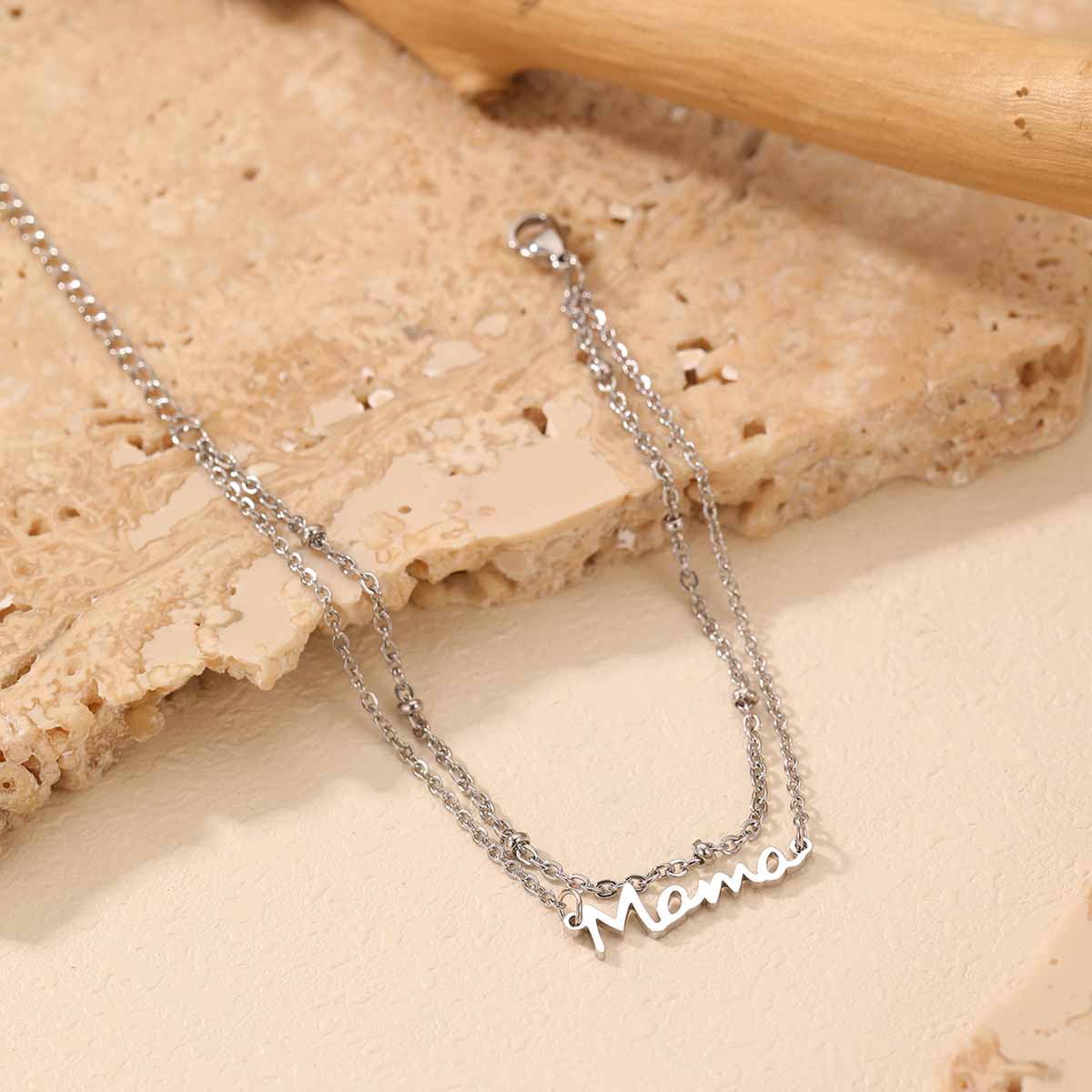 Fiasrel Personalized Mothers Day Gift Jewelry Gold Plated Stainless Steel Bracelets 