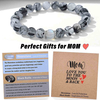 Fiasrel Moonstone Bracelet Mother's Day Gift Card Bracelets Natural Crystal Stone Bead Bracelet