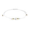 Fiasrel Natural Stone Bead Braided Bracelet Adjustable Oval Flat Beads Rose Quartz Bracelet 