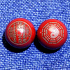 Fiasrel Premium Cinnabar Mountain Spirit Coin Beads | DIY Taoist Ritual Bead Kit | Imperial Vermilion Cinnabar Bagua Charms