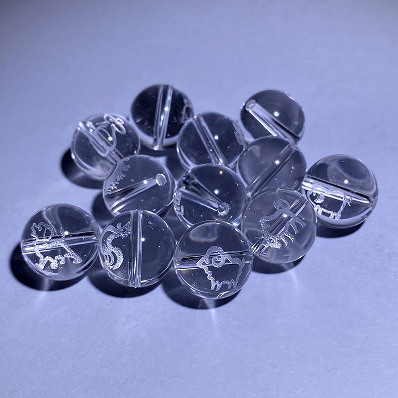 Fiasrel 2025 New Arrival Chinese Zodiac Beads - Loose Crystal Tiger Year Beads Animal Charm Jewelry Components