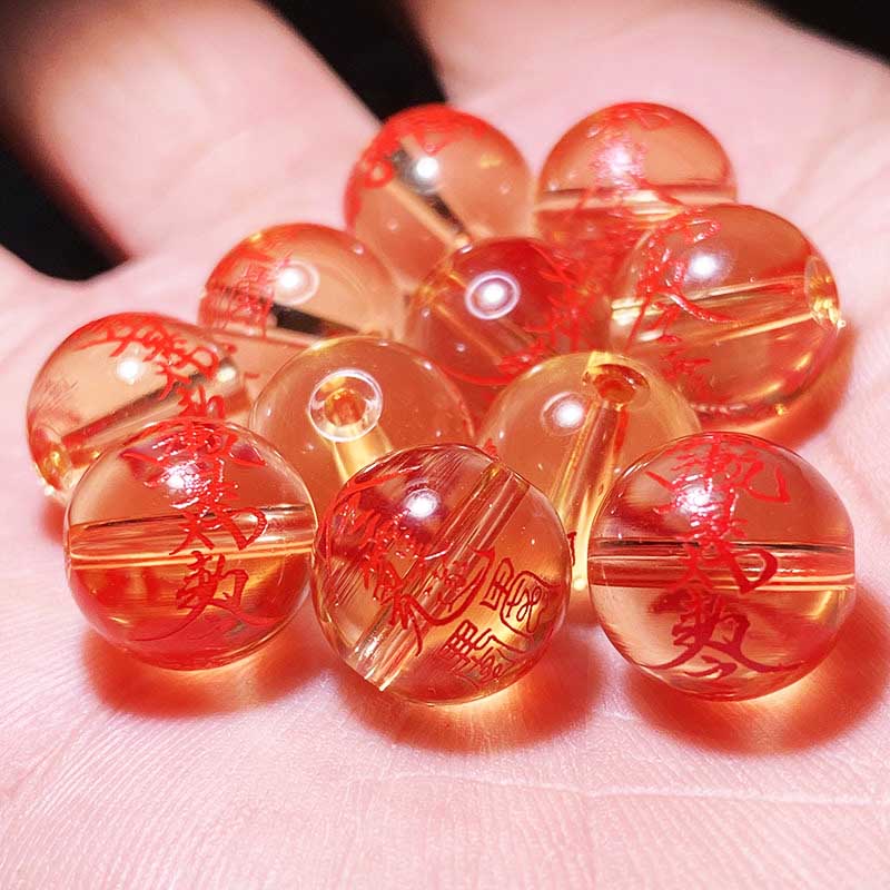 Fiasrel 2025 Year Bead – DIY Yellow Snake Year Loose Beads for Accessories Year of the Snake Craft Beads