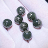 Fiasrel Hetian Jade Seven-Star Protection Beads | Qinghai Nephrite Round Beads | DIY Bracelet Jade Components for Lucky Jewelry Making