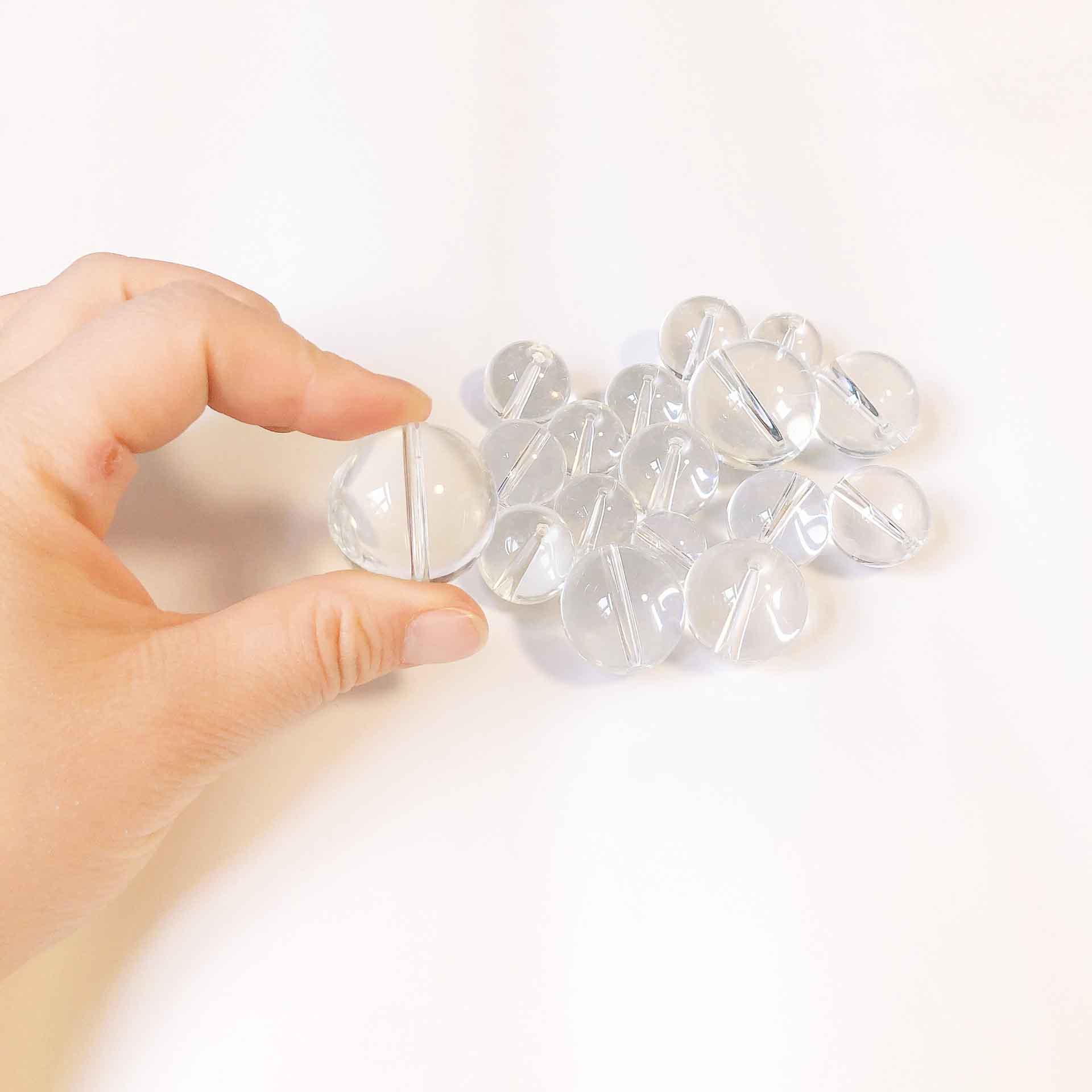 Fiasrel Clear Color Crystal Round Beads 14mm-30mm DIY Jewelry Making