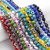 Fiasrel 1bundle 4/6/8/10mm Evil Eye Round Glass Beads Mixed Color Turkish Beads DIY Glass Bead for Bracelet Necklace