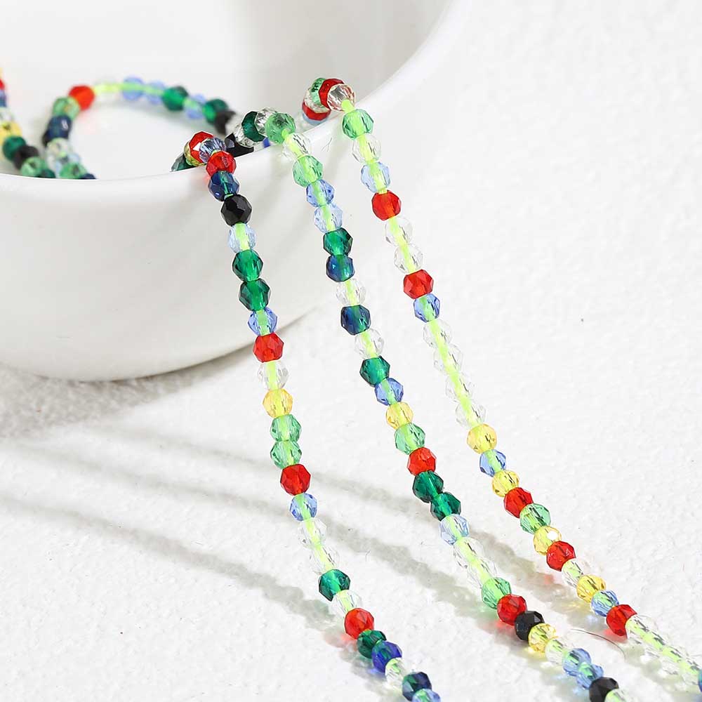 fiasrel 1bundle 2mm Colored Spinel Natural Stone Faceted Beads Cut Glass Round Spacer Beads Loose Beads for DIY Jewelry Making