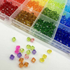 fiasrel 1bundle 28-Color Pointed & Faceted Bead Set Crystal Glass-Cut Acrylic Beads for DIY