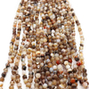 fiasrel 1bundle Natural Stone Striped Agate Loose Beads - 6/8mm Round Straight Hole Beading Strand for Necklace Making