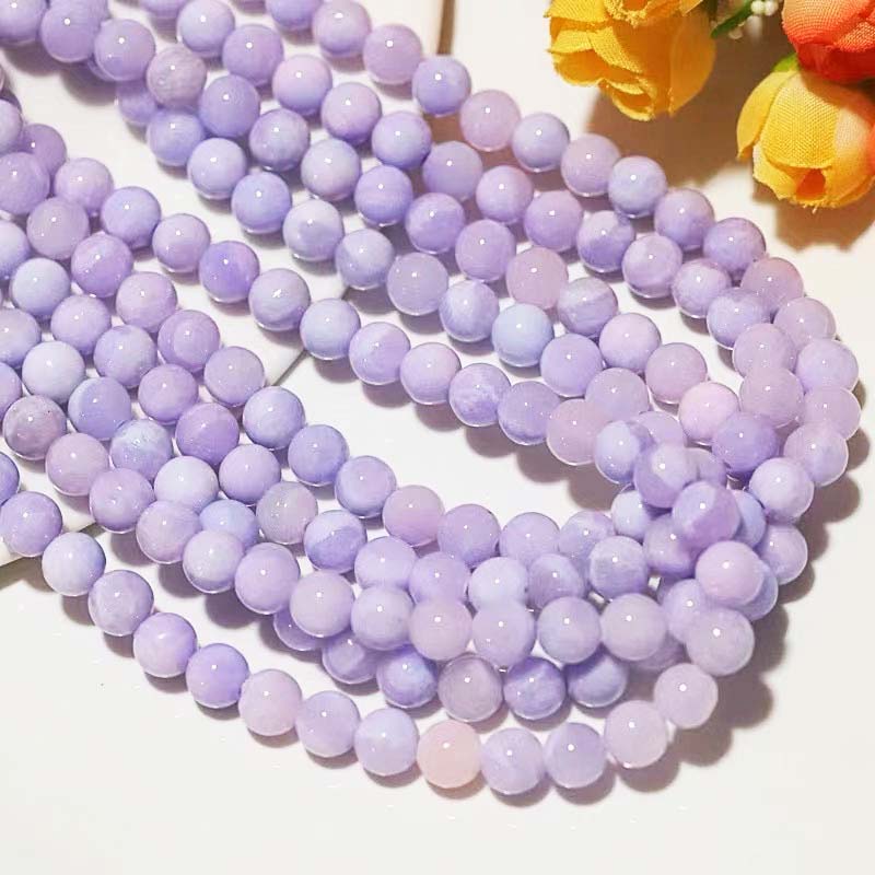 fiasrel 1bundle Natural Starry Sky Purple Jade DIY Bracelet & Necklace Beading Supplies
