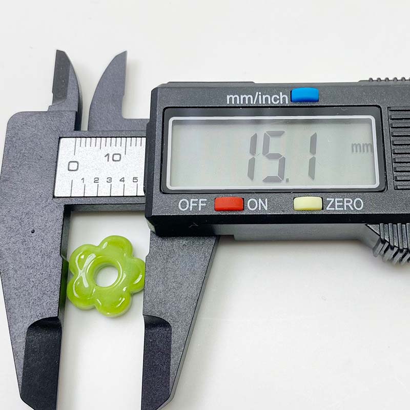 fiasrel DIY Glass Flower Beads - 5-Petal Beads for Bracelets & Phone Charms Medium/Large Hole Craft Supplies