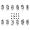 fiasrel 1bundle Original Design – New 12 Zodiac S925 Silver Spacer Beaded Bracelet