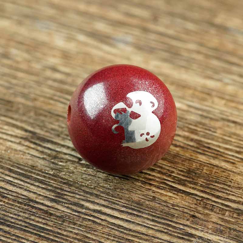 fiasrel Chinese Zodiac Purple Aventurine Beads, Cinnabar Inlay Protection Bracelet Feng Shui Jewelry