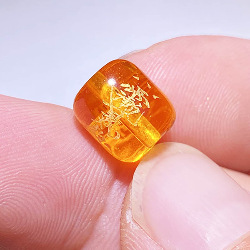 fiasrel 1bundle Chinese Zodiac Snake Beads - Engraved Loose Beads for DIY Charm Bracelets Year of the Snake Carved Pendants