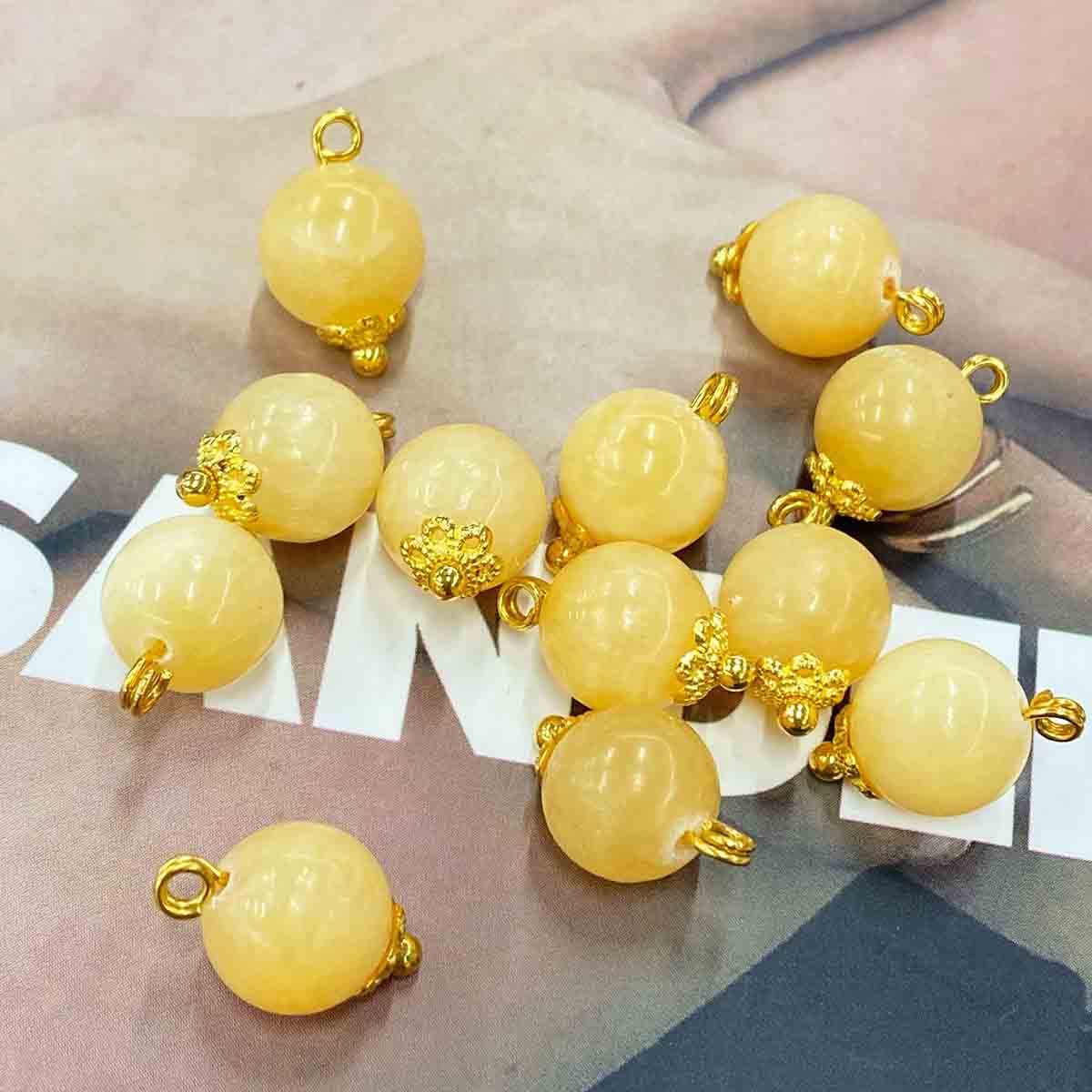 fiasrel 1bundle Jade Stone Floral Grommet Chinese-style Knot Buttons Ethnic-inspired Clothing Fasteners Accessories