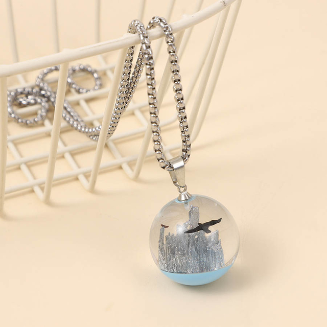 fiasrel 1bundle 25mm DIY Charm Necklace - Castle, Star, Bird Beads with Heishi & Pendant