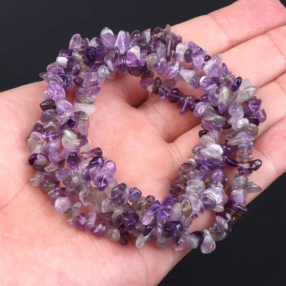 fiasrel 1bundle Natural Amethyst Beads – Faceted Abacus & Round Beads for DIY Bracelet Necklaces