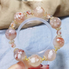 fiasrel 1bundle Cherry Blossom Agate Beads – Peach Icy Loose Stones for DIY Jewelry Making