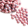 fiasrel 1bundle 10mm Pink & Grey Porcelain-Like Glass Beads Incense Ash Color DIY Bracelet Supplies
