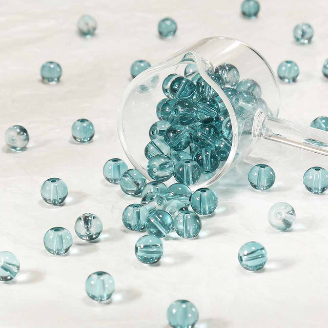 fiasrel 1bundle 8mm Floral-Explosion Glass Beads Handmade DIY Bracelet Beads & Jewelry Supplies