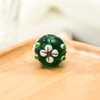fiasrel 1bundle 12mm Japanese-style Glass Beads - New Floral Cut Colorful Exterior-embedded Floral Glass Beads for DIY Jewelry Accessories