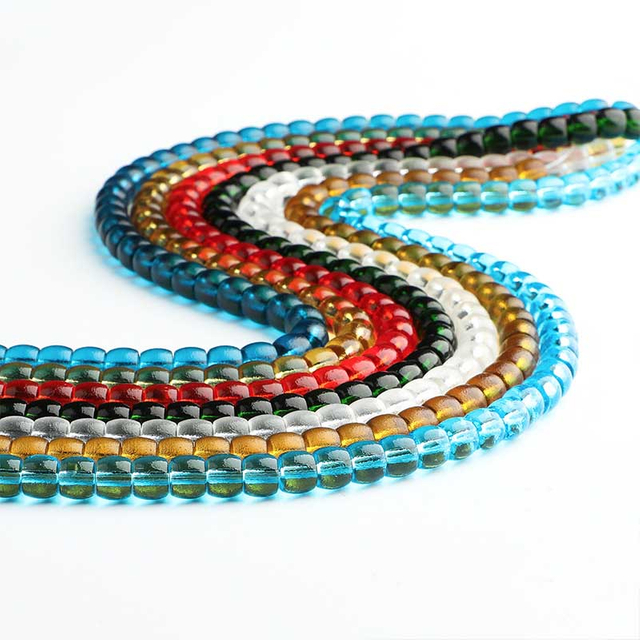 fiasrel 1bundle Czech Glass Straight-Cut Spacer Beads – Frosted Vintage Glass DIY Colored Meteorite Crystal Beads