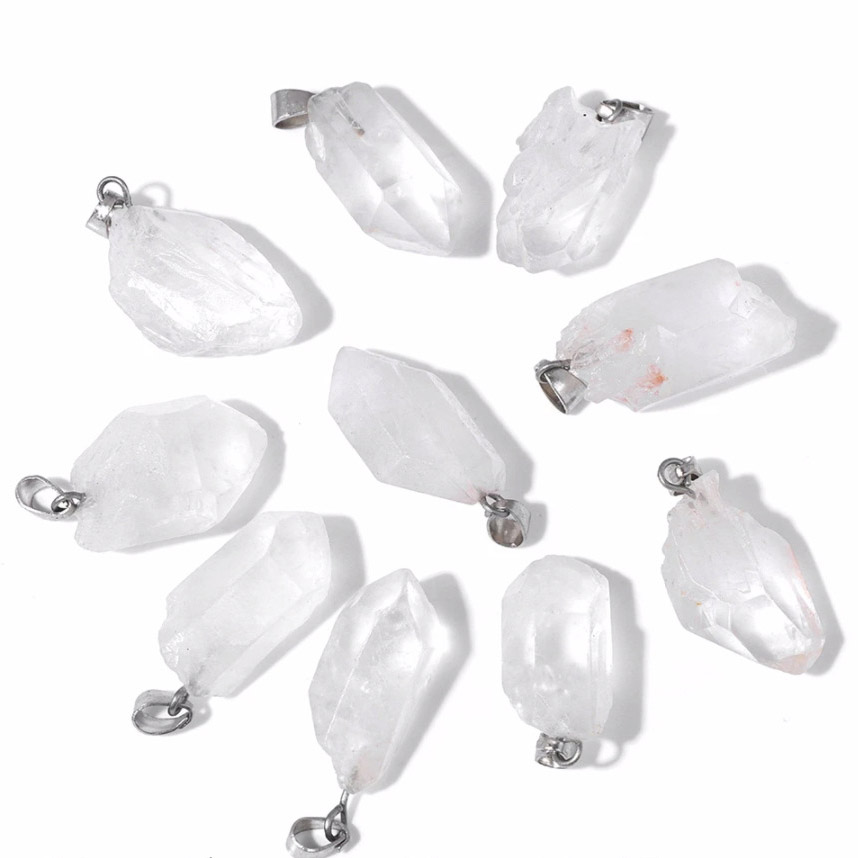 fiasrel 1bundle Natural White Crystal Glass Chips – Faceted Square Beads for Jewelry Making