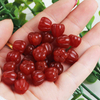 fiasrel 1bundle 8×10mm Imitation Red Agate Pumpkin Beads – Semi-Finished Loose Beads for 