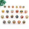 Ancient Gold-Enamel Cloisonné Beads – Hand-Painted Drip-Glaze Round & Barrel Spacer Beads with Through-Hole for DIY Necklaces/Bracelets