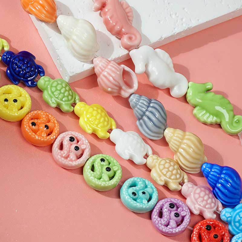 Fiasrel Ocean World Conch Ceramic Beads