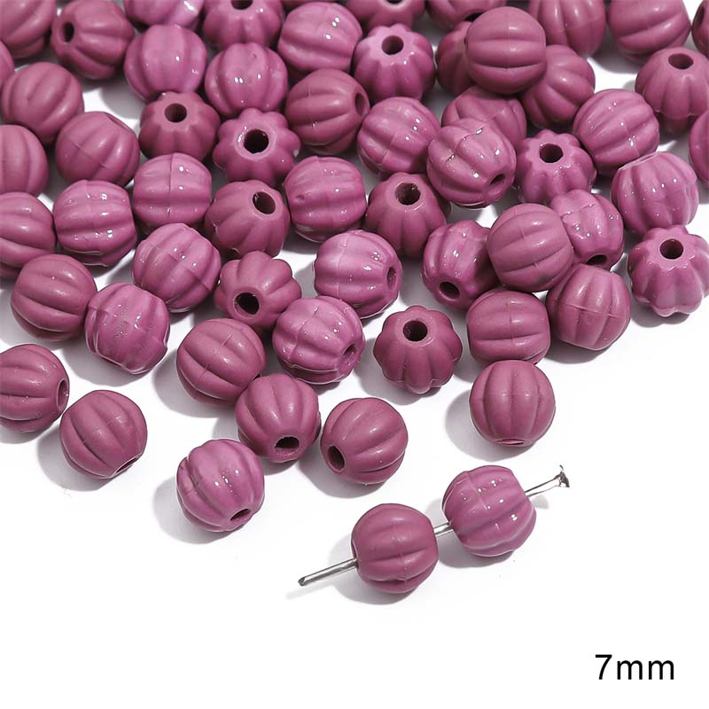 Fiasrel diy matte purple ceramic beads