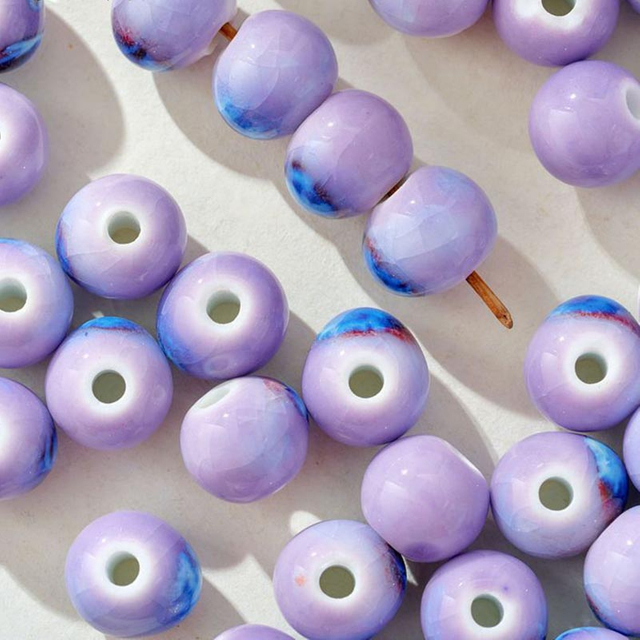 Fiasrel Purple series ceramic beads