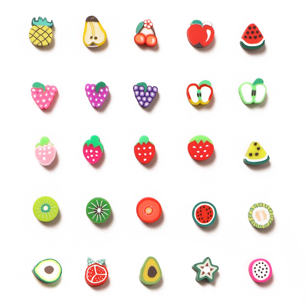 Fiasrel 100pcs Fruit soft clay accessories