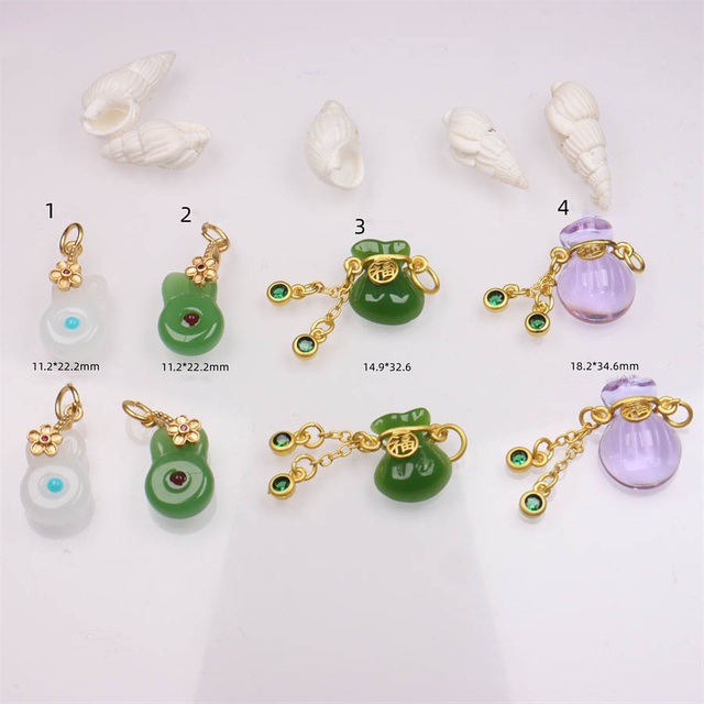 Fiasrel diy Lucky bag jade Drop Pendant